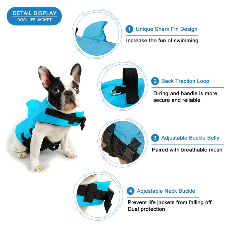 Chaleco salvavidas con aleta de tiburón para perrosAccesoriosAnimals & Pet Supplies > Pet Supplies > Pet Apparel > Pet Safety Vests