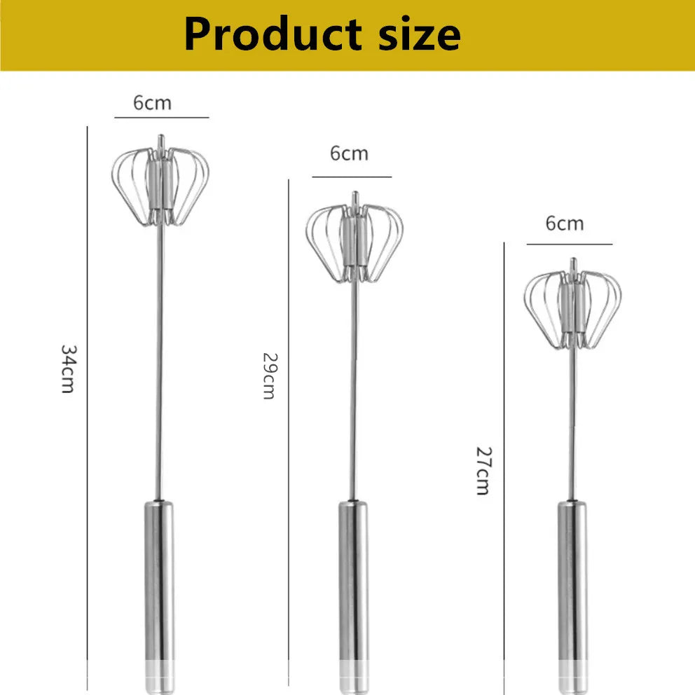 Semi-automatic rotating egg beater