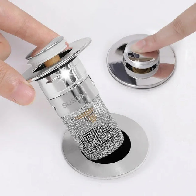 Stainless Steel Pop-Up Drain Strainer