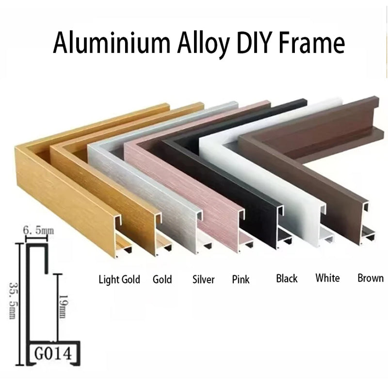 Marco grande de aluminio en 5 colores · Con interior de madera · Kit DIY para cuadros, lienzos y arte de paredMarcosHome & Garden > Decor > Picture Frames