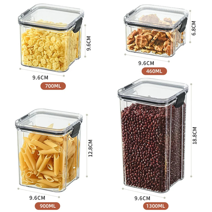 Transparent Sealed Food Storage Jar