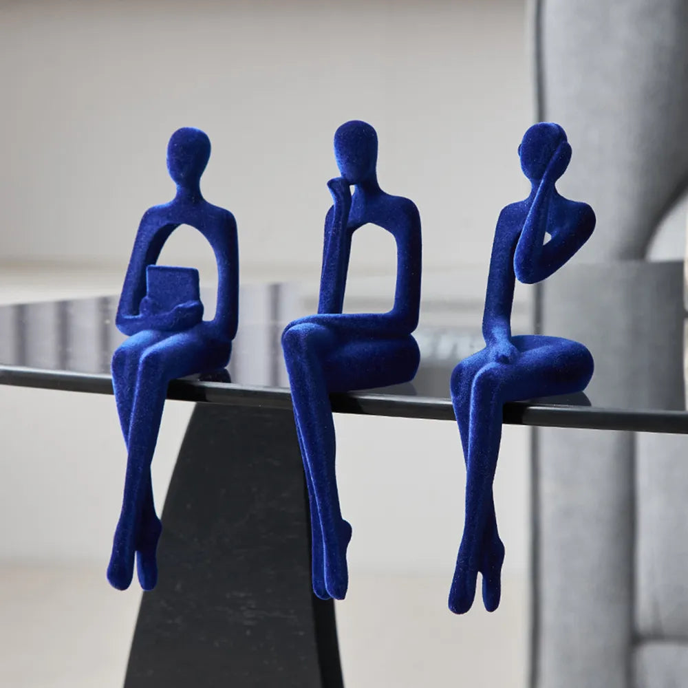 Set de figuras de resina con forma de siluetas humanas