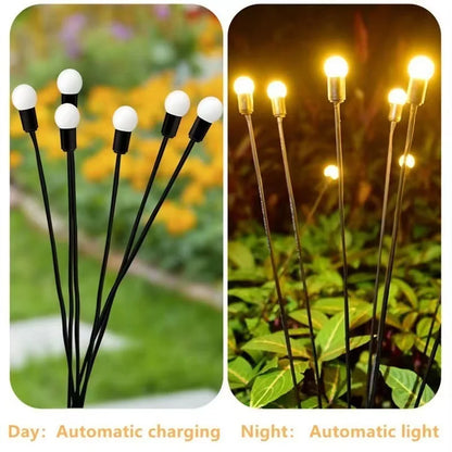 Luces LED solares efecto luciérnaga para decoración de jardín