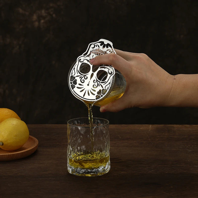 Mexican Skull Pattern Cocktail Strainer