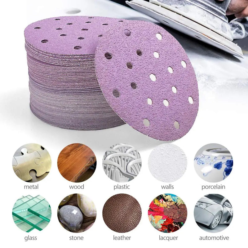 Discos de lijado de 6 pulgadas grano 60-2000 con 17 agujeros para lijadora orbital 150mmLijasHardware > Tool Accessories > Sanding Accessories > Sandpaper & Sanding Sponges > Sanding Pads