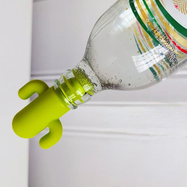 Silicone cactus shaped bottle stopper