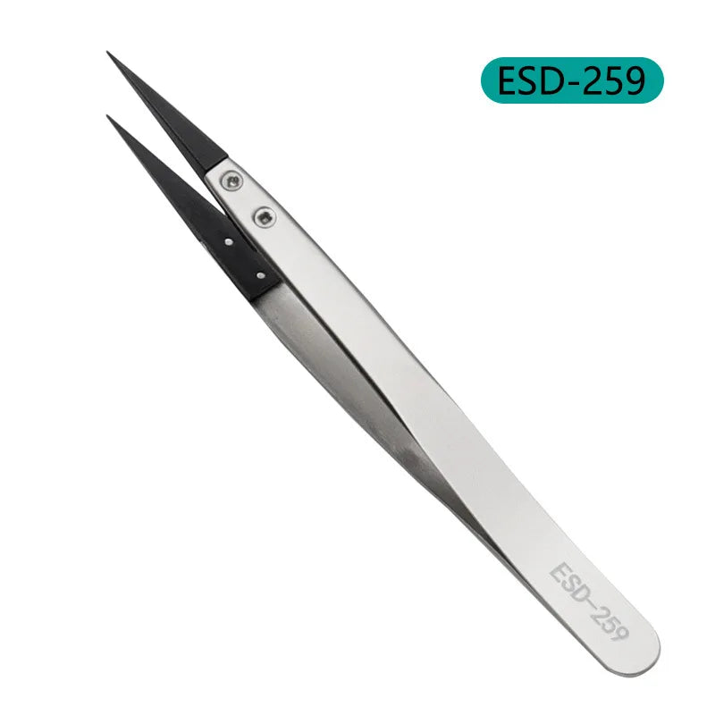 Pinzas antiestáticas ESD de acero inoxidable con puntas intercambiablesPinzas de precisiónUncategorized