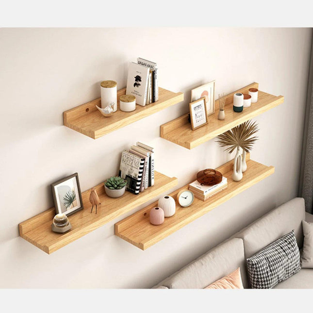 Etagère suspendue rectangulaire en bois sans perçage