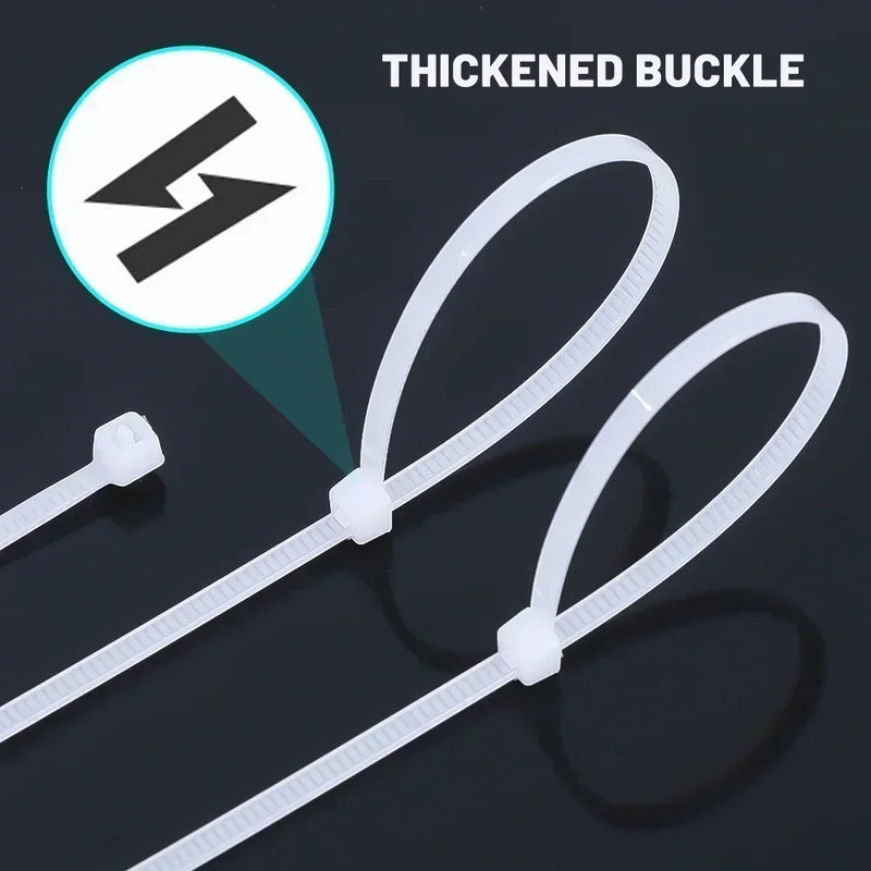 Bridas de nailon con cierre automático – pack de 100 o 500 unidades, ajustables y resistentesBridasHardware > Hardware Accessories > Hooks, Buckles & Fasteners > Gear Ties