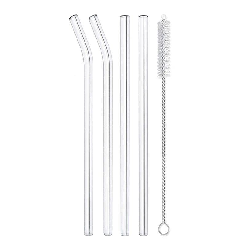 Set de pajitas de vidrio reutilizables con cepillos de limpiezaPajitasArts & Entertainment > Party & Celebration > Party Supplies > Drinking Straws & Stirrers