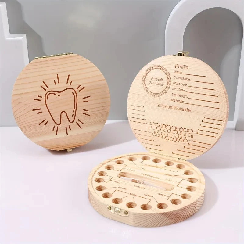 Caja de madera para guardar dientes de leche y cordón umbilicalCajasHome & Garden > Household Supplies > Storage & Organization > Household Storage Containers