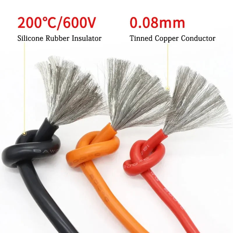 Kit de cables de silicona resistente al calorCables