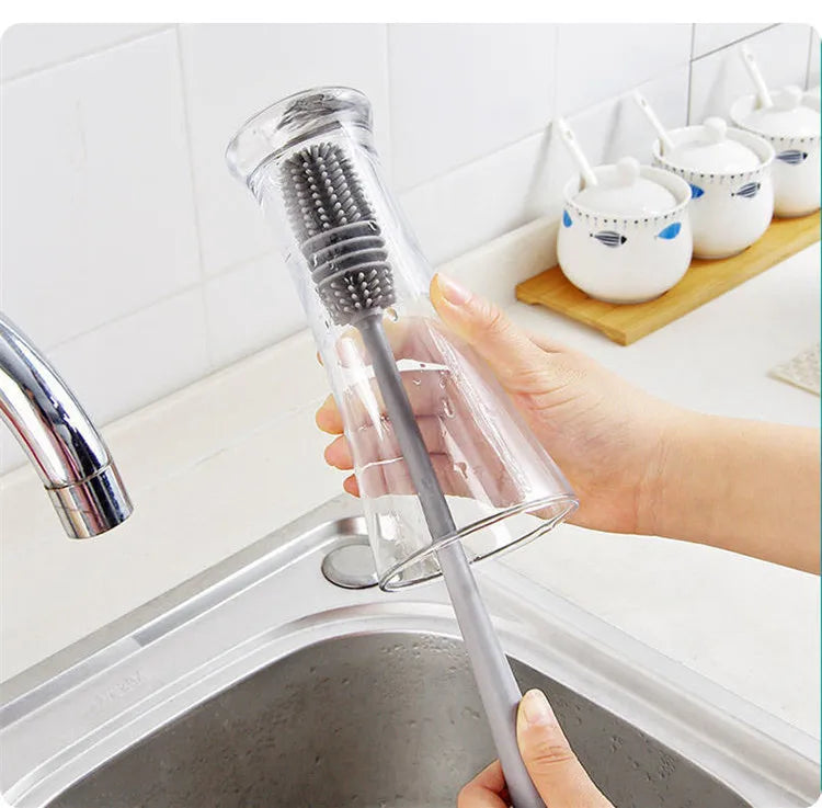 Cepillo de silicona para limpieza de botellas y biberonesCepillos