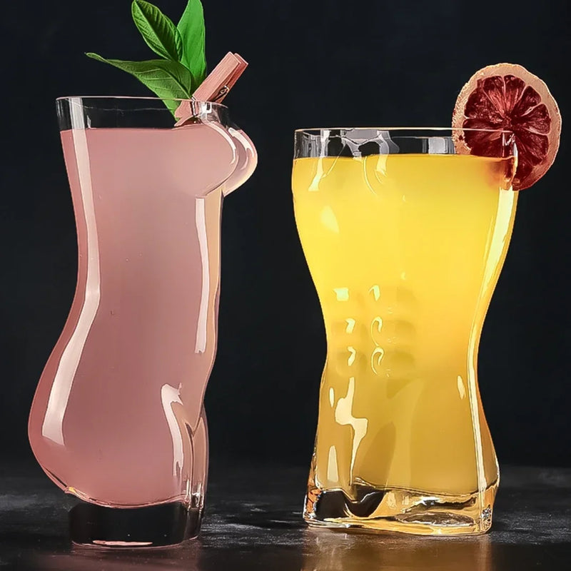 Vaso tiki de vidrio con forma de torso humano | Diseño creativo, 450 ml, ideal para cócteles y bebidasVasosHome & Garden > Kitchen & Dining > Tableware > Drinkware > Tumblers