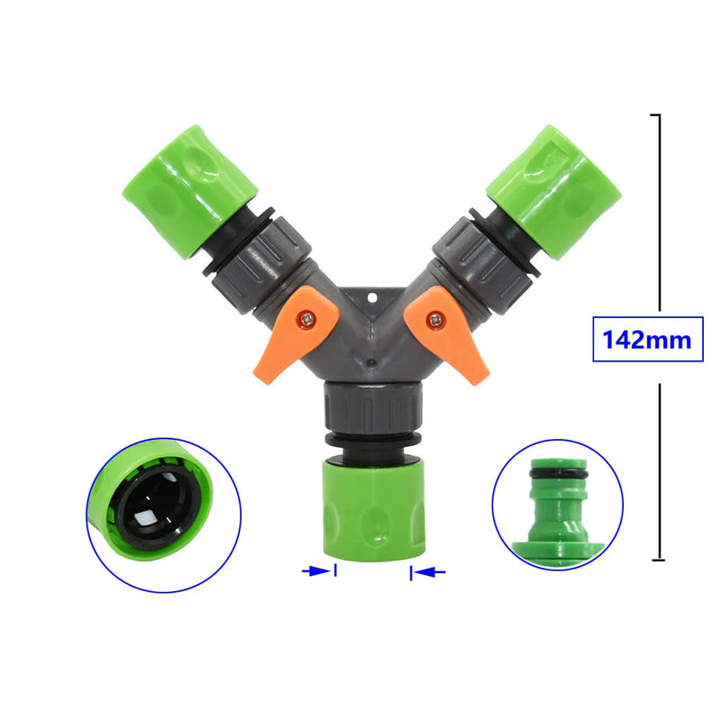 Divisor de manguera Y ajustable para jardínManguerasHome & Garden > Lawn & Garden > Watering & Irrigation > Garden Hose Fittings & Valves > Garden Hose Fittings