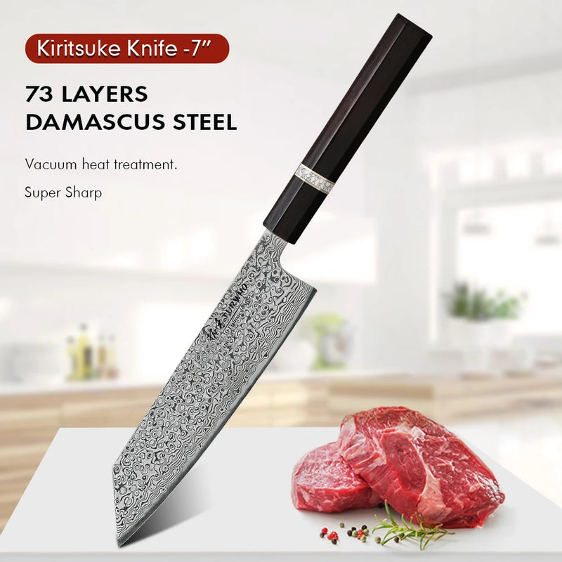 Cuchillo kiritsuke japonés de 7 pulgadas de acero Damasco forjado a manoCuchillosHome & Garden > Kitchen & Dining > Kitchen Tools & Utensils > Kitchen Knives