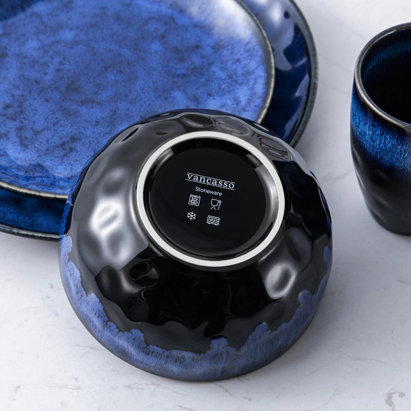 Juego de vajilla 16/32/48 piezas azul estrellado de gres con platos, cuencos y tazasVajillas completasHome & Garden > Kitchen & Dining > Tableware > Dinnerware > Dinnerware Sets