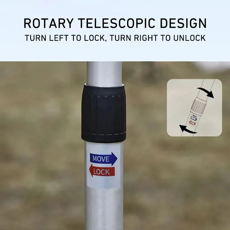 2 Postes telescópicos para toldo de camping | Aleación de aluminio, 95–235 cm, 3 seccionesPostesSporting Goods > Outdoor Recreation > Camping & Hiking > Tent Accessories > Tent Poles & Stakes > Tent Poles