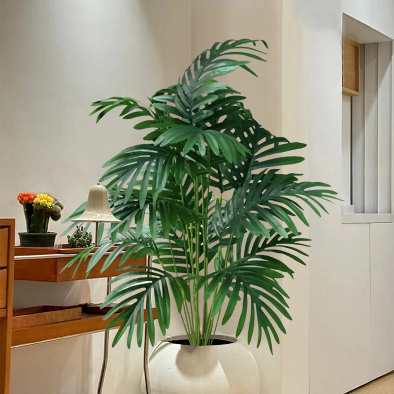 Palmera artificial tropical 70-80 cm con hojas verdes grandes, decoración realista para hogar y oficinaPlantas artificialesHome & Garden > Decor > Artificial Flora > Artificial Non-Flowering Plants