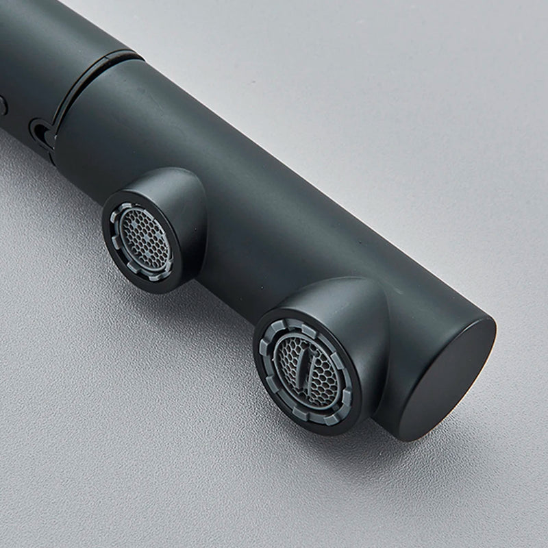 Grifo de cocina mezclador doble manija de latón cromado con filtro de agua 3-VíasGrifosHardware > Plumbing > Plumbing Fixtures > Faucets > Kitchen Sink Faucets