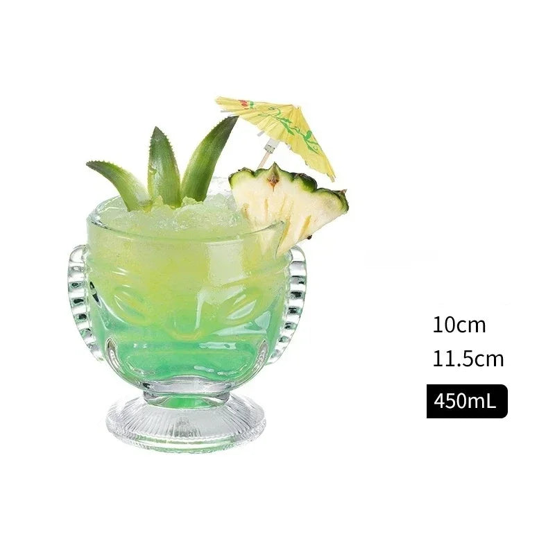 Vaso tiki de vidrio | Diseño creativo Hawaii, 250–500 ml, ideal para cócteles y bebidasVasosHome & Garden > Kitchen & Dining > Tableware > Drinkware > Tumblers