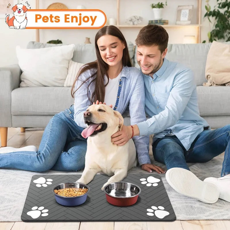 Alfombrilla para comederos de mascotas, impermeable y rápido secadoComederosAnimals & Pet Supplies > Pet Supplies > Pet Bowl Mats