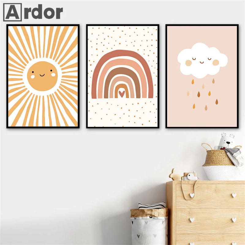 Cuadro Infantil en Lienzo – Arcoíris y Nubes | Tamaño Compacto para Habitaciones InfantilesCuadrosHome & Garden > Decor > Artwork > Posters, Prints, & Visual Artwork > Posters