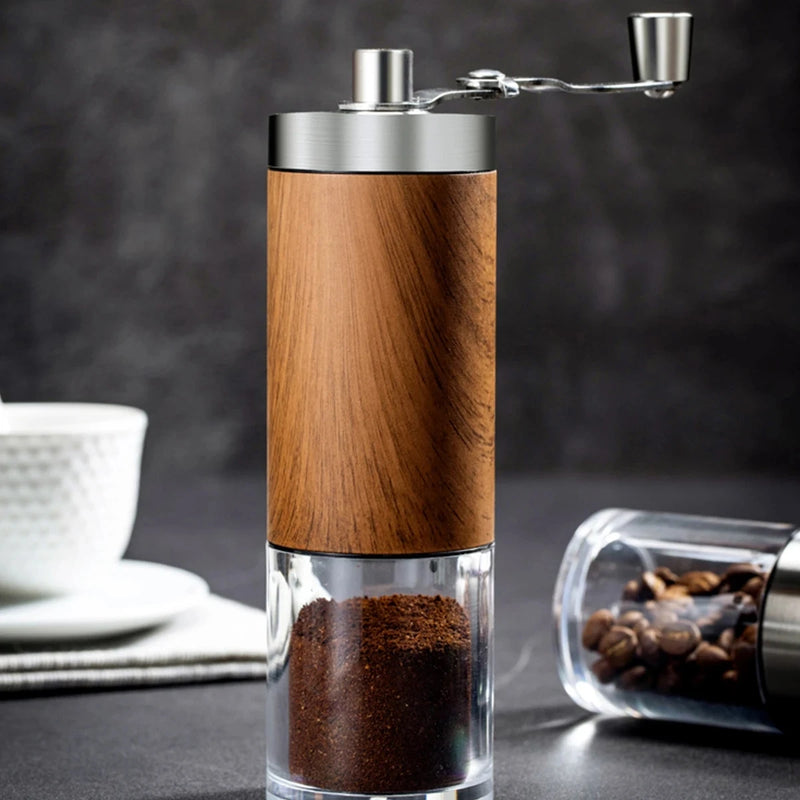 Molinillo de café manual portátil con diseño en madera y núcleo cerámico ajustableMolinillosHome & Garden > Kitchen & Dining > Kitchen Appliance Accessories > Coffee Maker & Espresso Machine Accessories > Coffee Grinders