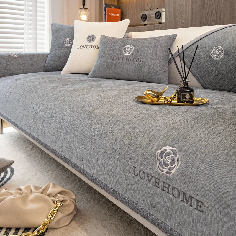 Cubiertas para sofá poliéster con bordado y varias medidas