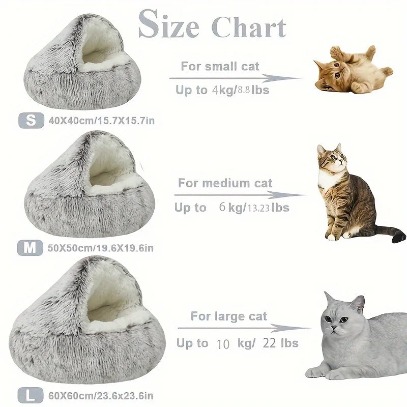 Cama tipo bolsillo de felpa larga de invierno para gatosCamasAnimals & Pet Supplies > Pet Supplies > Pet Beds
