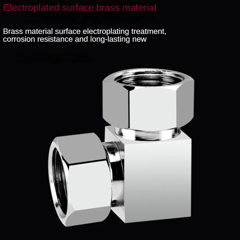 Divisor de grifo 1/2” de latón macizo · Conector en T tres vías · Una entrada y dos salidas para mangueras y tuberíasAdaptadoresHardware > Plumbing > Plumbing Fittings & Supports > Pipe Connectors