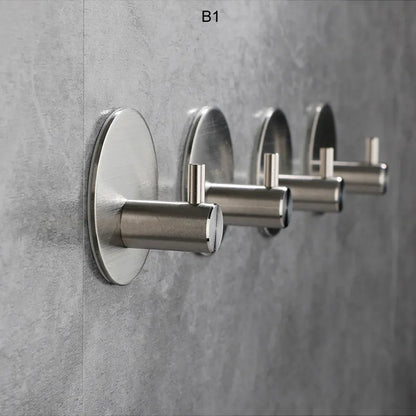 Stainless Steel Self Adhesive Bathroom Hooks