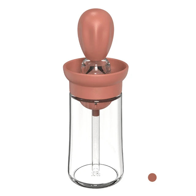 Botella de aceite con cepillo de silicona para cocinaAceiteras