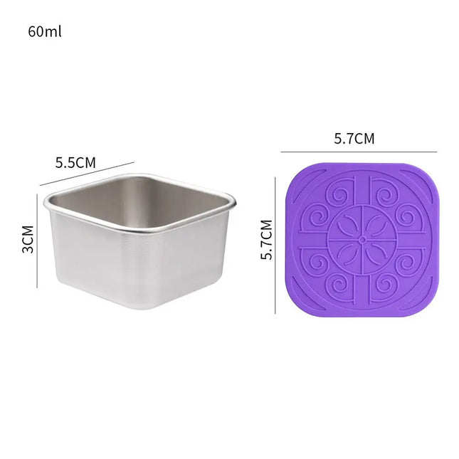 Salsera en acero inoxidable con tapa de silicona | 60 ml, hermético y portátilSalserasHome & Garden > Kitchen & Dining > Tableware > Serveware > Gravy Boats