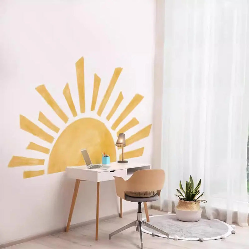 Pegatina de pared con diseño de medio solAdhesivosHome & Garden > Decor > Home Decor Decals