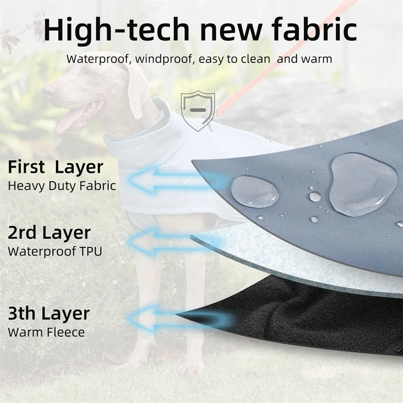 Chaqueta impermeable para perros grandes con forro de lanaRopaAnimals & Pet Supplies > Pet Supplies > Pet Apparel > Pet Coats