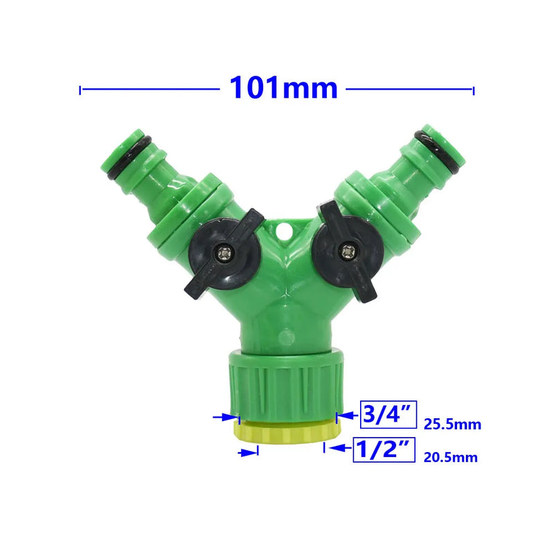 Divisor de manguera Y ajustable para jardínManguerasHome & Garden > Lawn & Garden > Watering & Irrigation > Garden Hose Fittings & Valves > Garden Hose Fittings