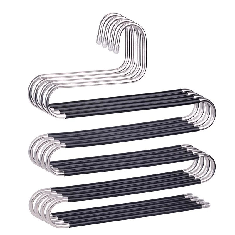 Percha de acero inoxidable multicapa en forma de SPerchasHome & Garden > Household Supplies > Storage & Organization > Clothing & Closet Storage > Hangers