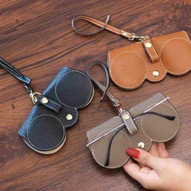 Funda de gafas de cuero suave, colgable y antichoqueAccesoriosHealth & Beauty > Personal Care > Vision Care > Eyewear Accessories > Eyewear Cases & Holders