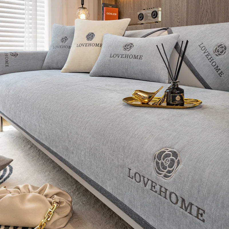 Cubiertas para sofá poliéster con bordado y varias medidas