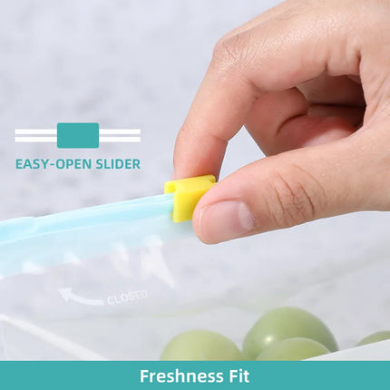 Reusable airtight food storage bags