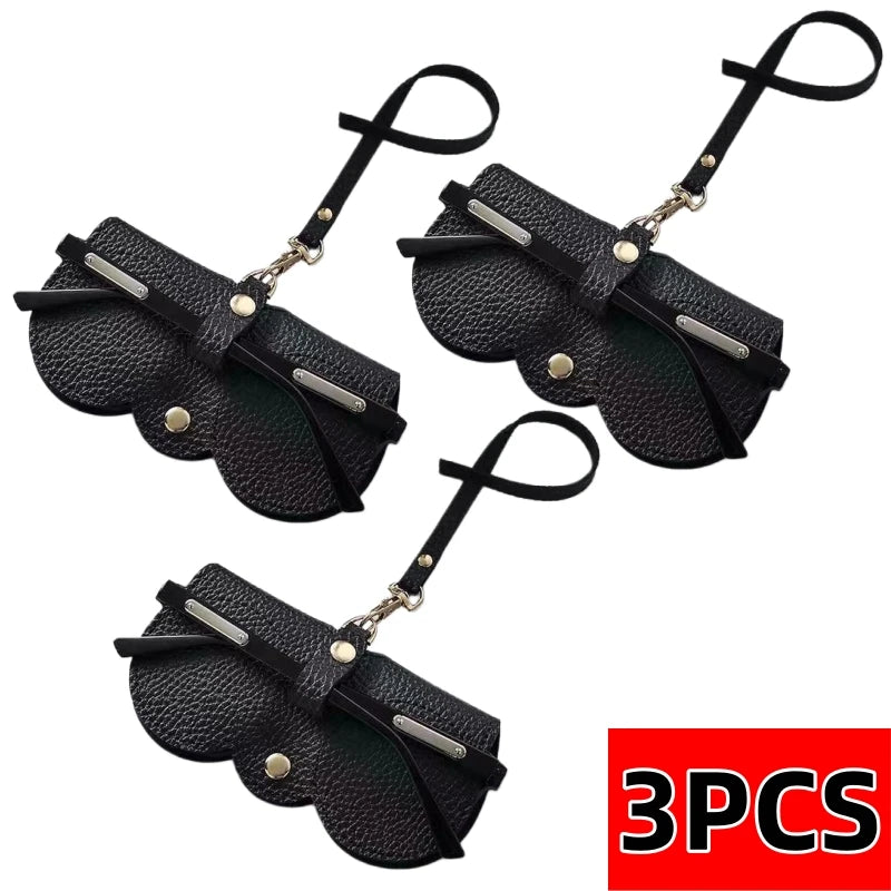 Funda de gafas de cuero suave, colgable y antichoqueAccesoriosHealth & Beauty > Personal Care > Vision Care > Eyewear Accessories > Eyewear Cases & Holders