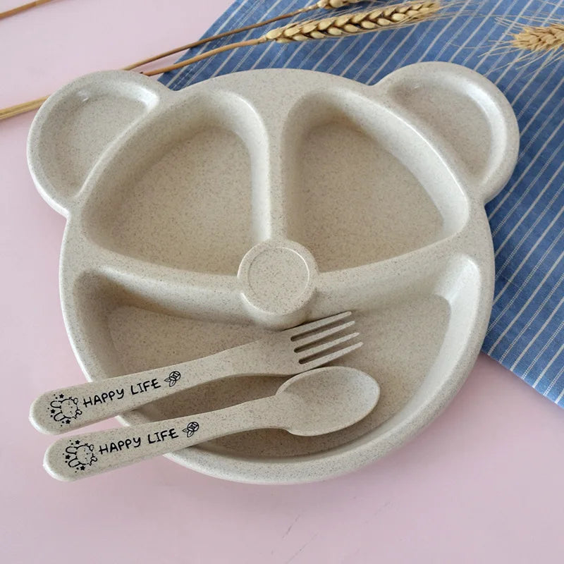 Set de plato y cubiertos de ososPlatos infantilesBaby & Toddler > Nursing & Feeding > Feeding Essentials > Flatware Sets