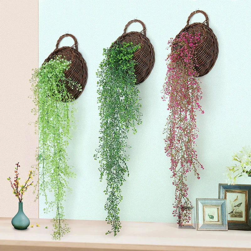 Planta colgante artificial de 75 cm con 5 ramas, hojas de plástico decorativas para pared, jardín o interiorPlantas artificialesHome & Garden > Decor > Artificial Flora > Artificial Non-Flowering Plants