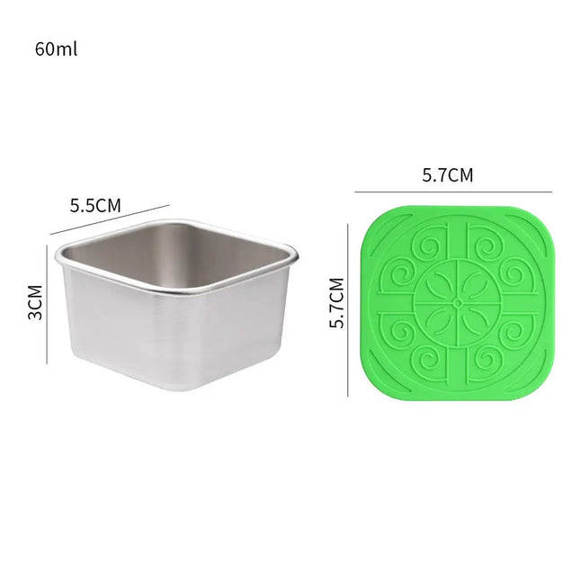 Salsera en acero inoxidable con tapa de silicona | 60 ml, hermético y portátilSalserasHome & Garden > Kitchen & Dining > Tableware > Serveware > Gravy Boats