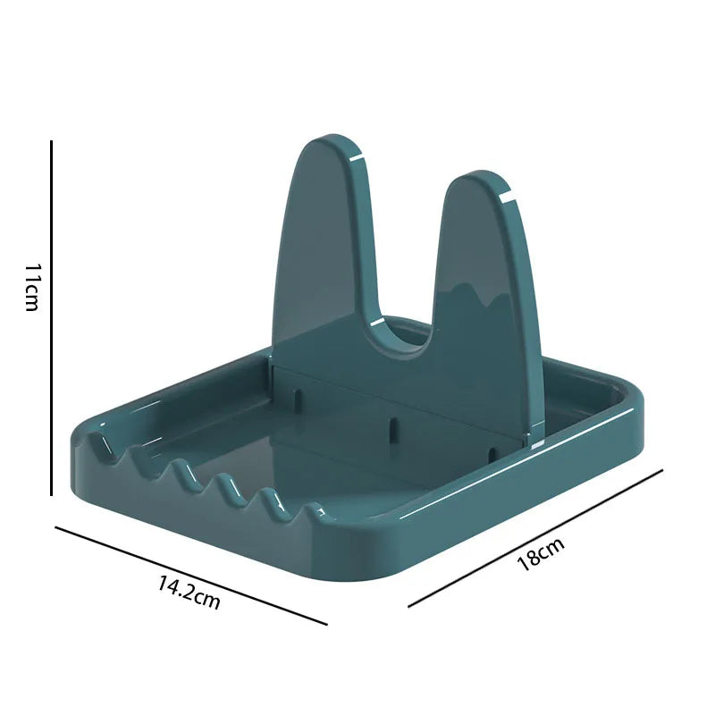 Soporte plegable multifuncional para utensilios de cocina