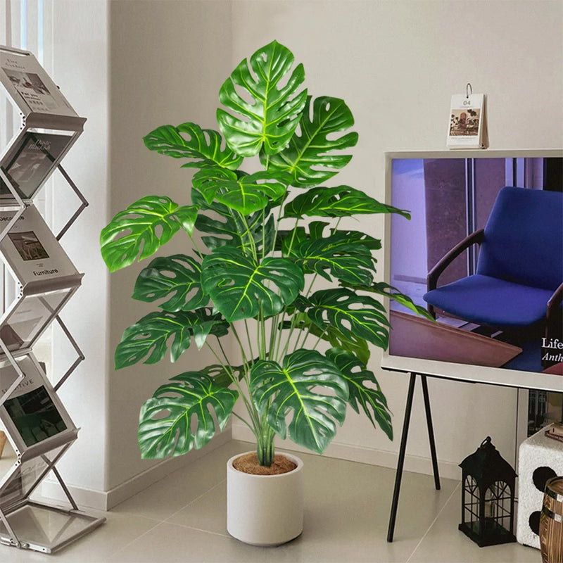 Planta artificial monstera 70-100 cm sin maceta, hojas tropicales de palma de plástico para decoración de hogar, jardín y oficinaPlantas artificialesHome & Garden > Decor > Artificial Flora > Artificial Non-Flowering Plants
