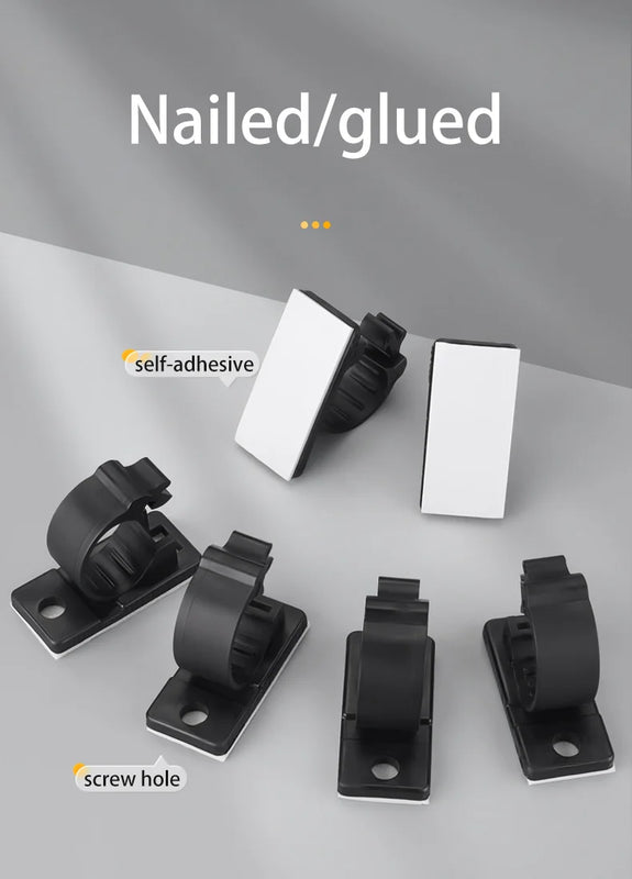 Organizador de cables autoadhesivo negro pack 20 unidadesBridasElectronics > Electronics Accessories > Cable Management > Cable Clips