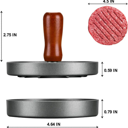 Stainless Steel Non-Stick Burger Press