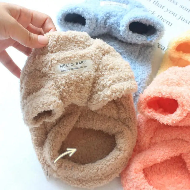 Pull d'hiver en peluche pour chiens